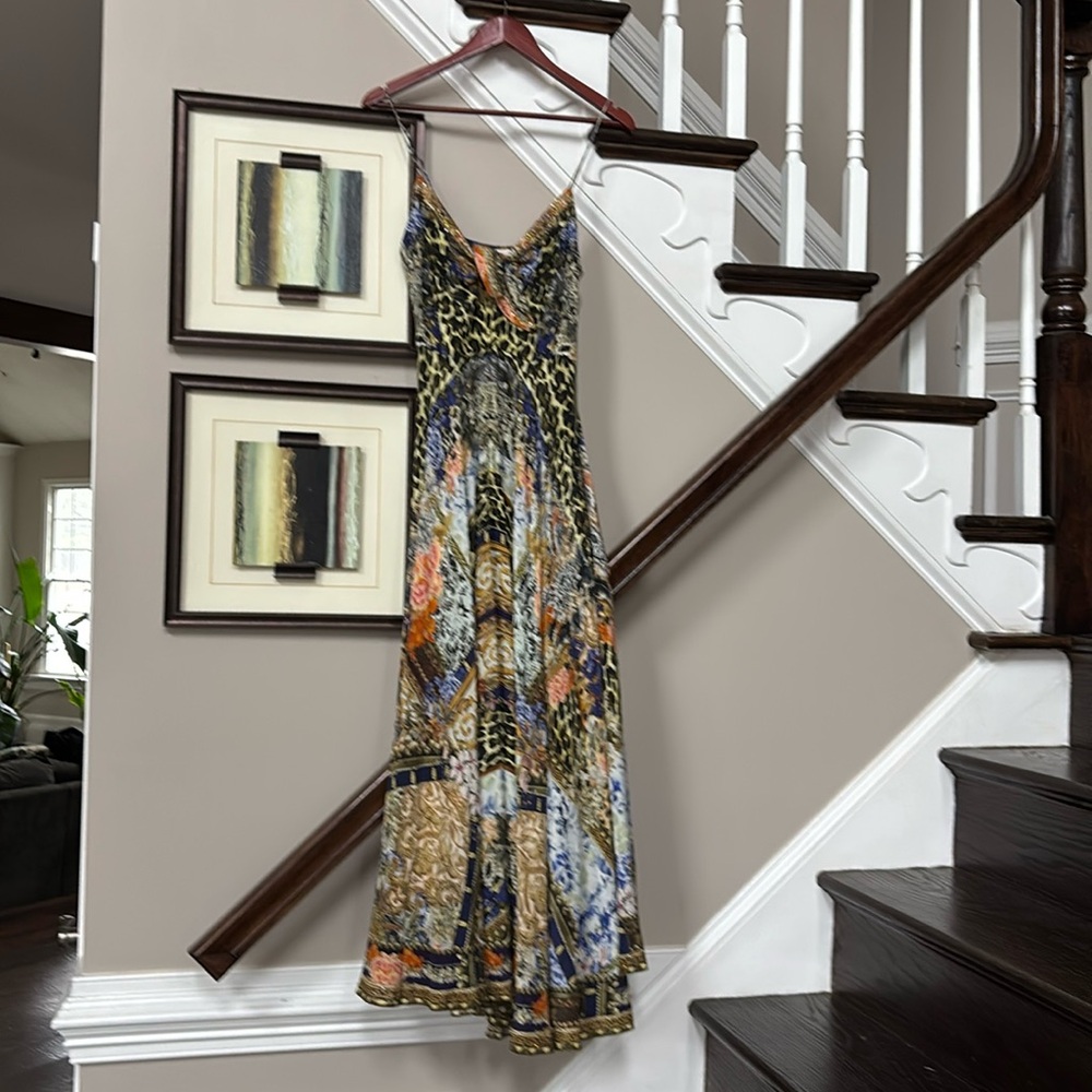 SOLD!!!!!!EUC Camilla silk beaded dress sz medium. Like new condition.SOLD!!!!!!